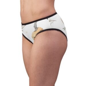 Bird & Floral Women’s Briefs — Cute Vintage Bird Print Underwear